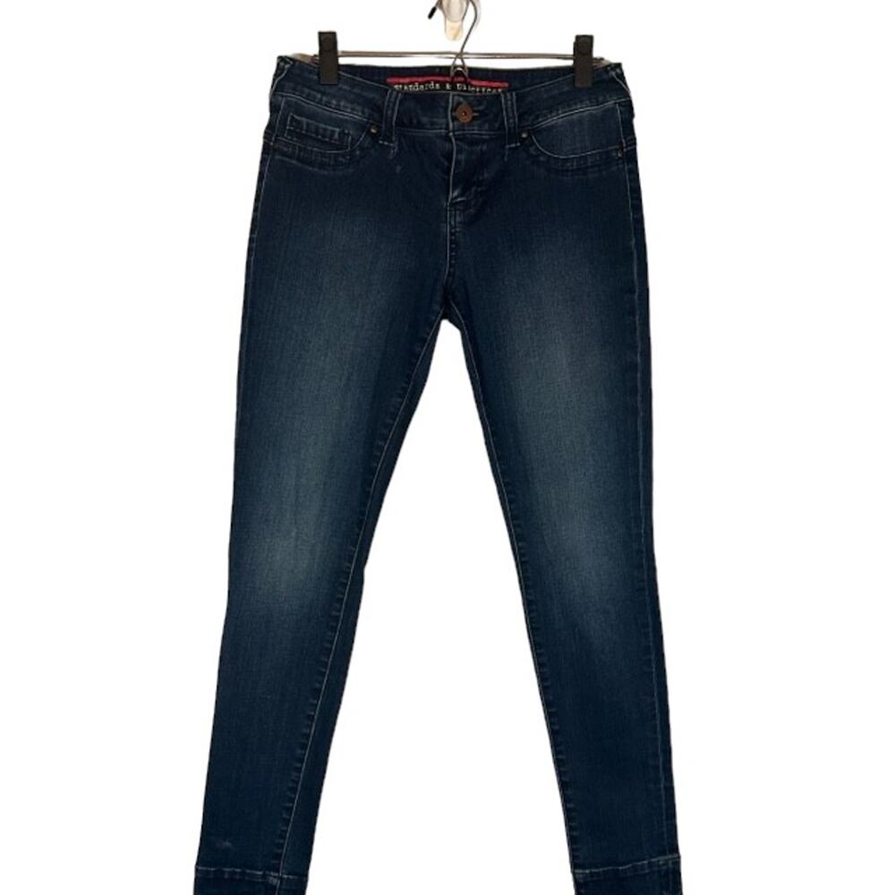 Standards & Practices Dark Blue Skinny Cotton Blend Denim Jeans Women Sz 27
